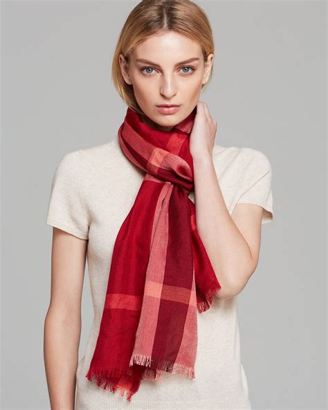 burberry half mega check silk cashmere scarf|Burberry scarf for women.